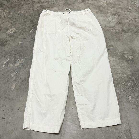 Vintage Polo Ralph Lauren Drawstring Belt White Cotton Pant Large Boat Loose 34 - Picture 9 of 10